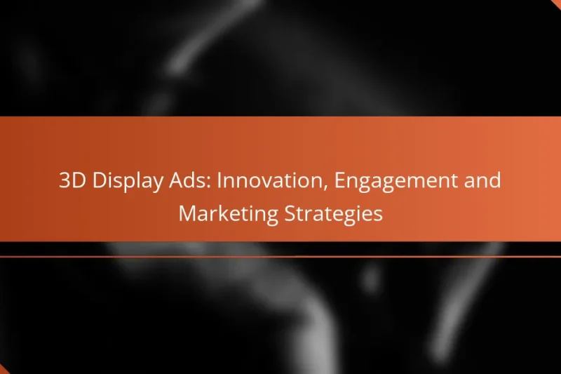3D Display Ads: Innovation, Engagement und Marketingstrategien