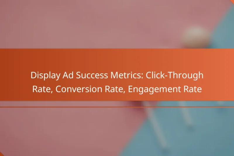 Display Ad Success Metrics: Click-Through Rate, Conversion Rate, Engagement Rate
