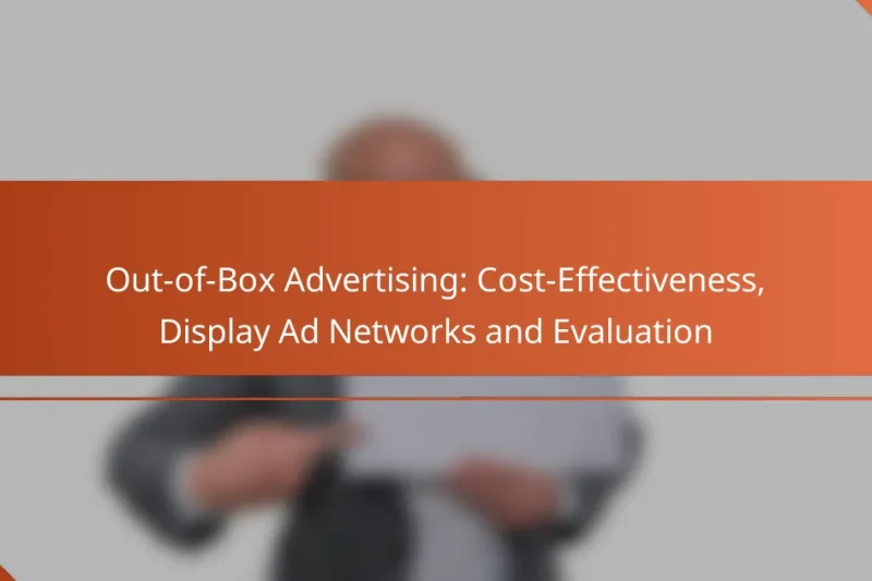 Out-of-Box Advertising: Kosten-Effizienz, Display-Werbenetzwerke und Bewertung
