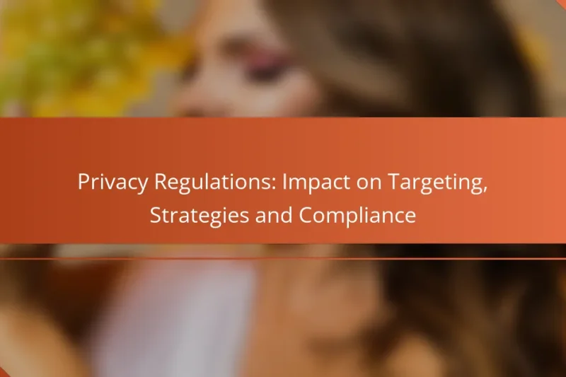 Privacy Regulations: Impact on Targeting, Strategies and Compliance