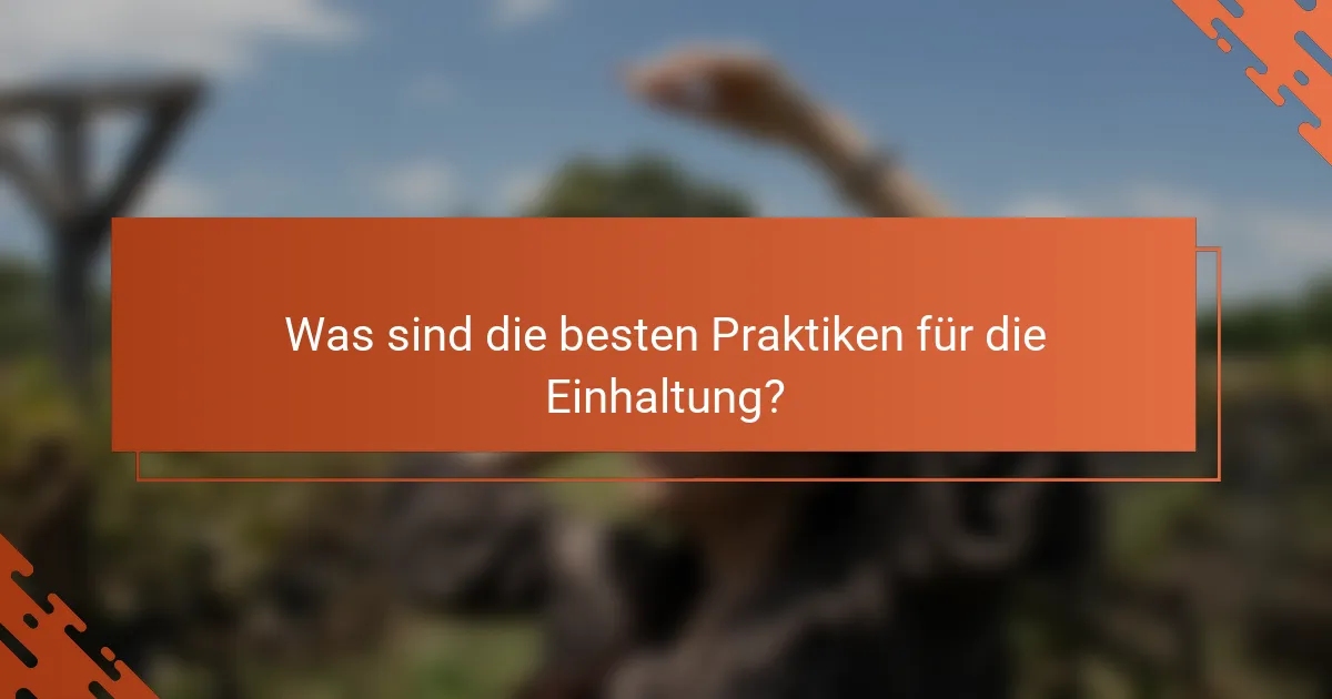 Was sind die besten Praktiken für die Einhaltung?